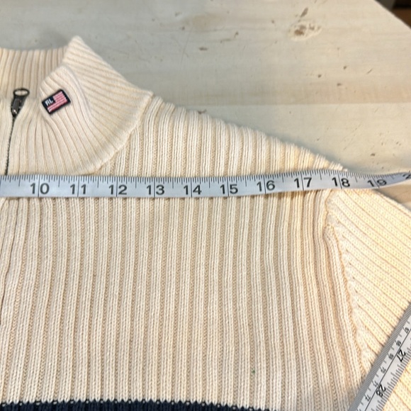 Ralph Lauren vintage full frontal zip to mock neck long sleeve ribbed sweater - Picture 7 of 10